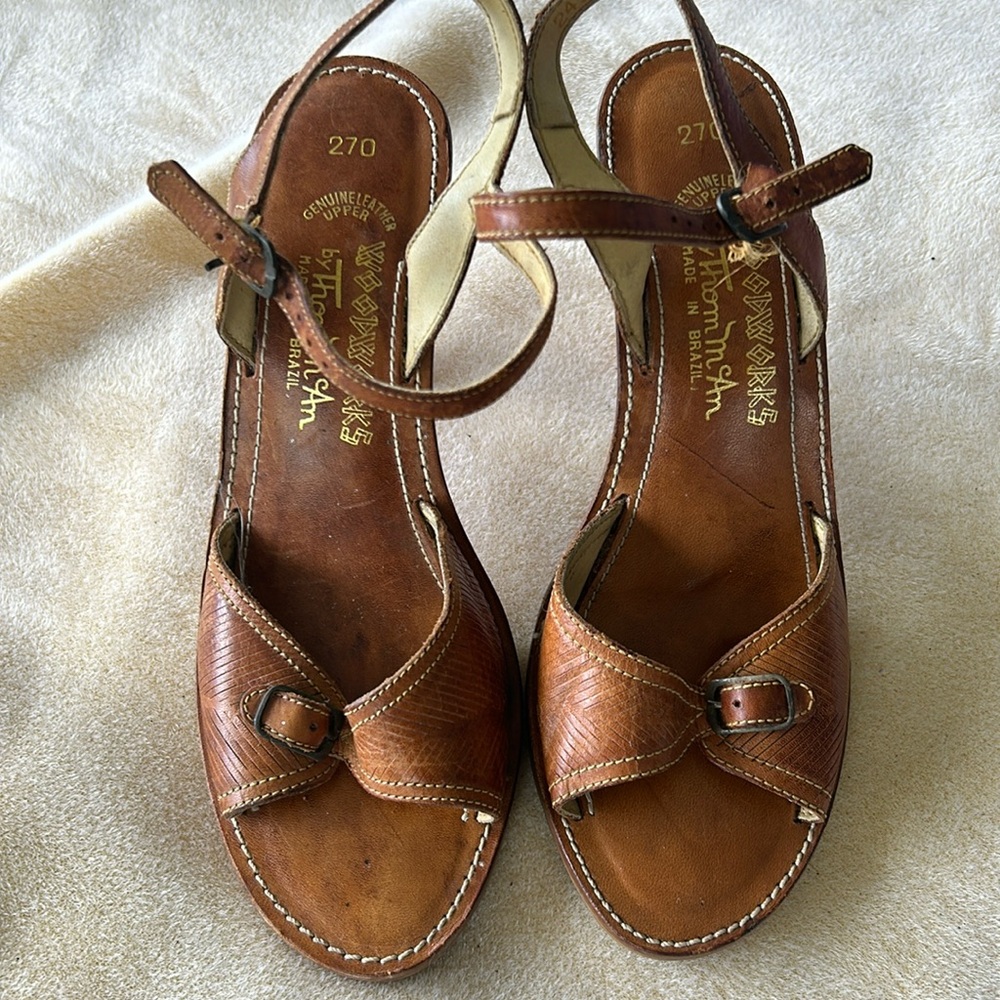 VINTAGE Real Leather Tap Dance Shoes- Thom McAann